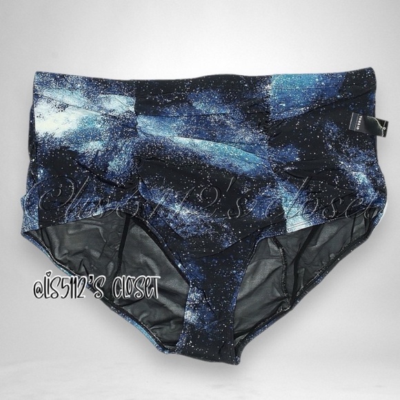 Torrid Bright Galaxy Wireless Babydoll Tankini Top & Bottoms Swimsuit SET 1X 2X - Picture 9 of 16